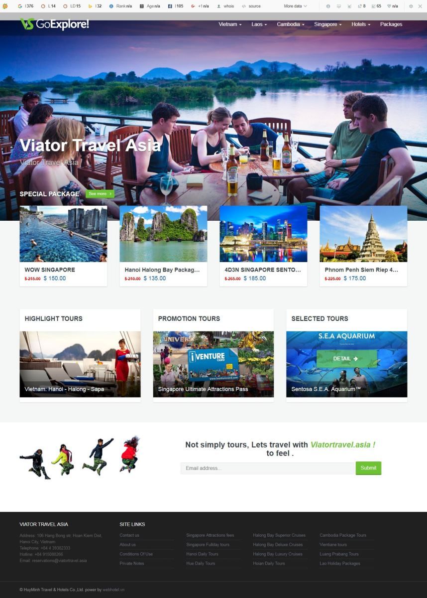 Thiết kế website du lịch lữ hành đẹp tại Hải Phòng